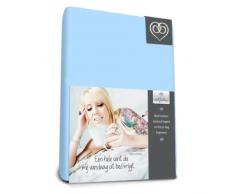 Bed-Fashion Drap-Housse Doux, Jersey, Bleu, lit Simple, 80Â x 220Â cm