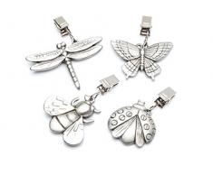 Kitchen Craft Lot de 4 Poids pour Nappe Design Jardin