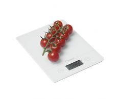 Bestron Balance de cuisine numérique avec écran LCD, Capacité 5 kg, Précision à 1 g près, Verre, Blanc