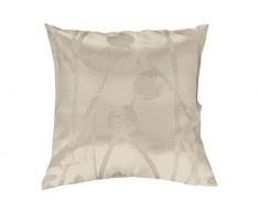 Soleil dOcre 547317 Tulipe Coussin DÃ©houssable Polyester Beige 40 x 40 cm