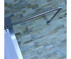 Blue Canyon BC Tringle Ã Rideau de Douche rÃ©glable en Forme de U et L ChromÃ© antirouille