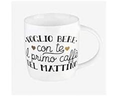 LEGAMI Liens aphorisme Bonjour Mug, Multicolore, 9 x 9 x 8 cm Premier café (Primo Caffè) 9x9x8 cm Multicolore