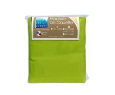 Nuit des Vosges Cotoval Housse de Couette Coton Anis 220 x 240 cm