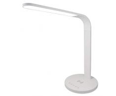 FeinTech Lampe de Bureau Table LED Chargeur Sans Fil Wireless charging Blanc