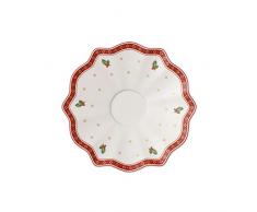 Villeroy & Boch Toys Delight Sous-tasse, 19 cm, Porcelaine Premium, Blanc/Rouge