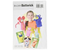 Butterick Patterns b4209 enfants marionnettes à main, Lot de 1, Blanc