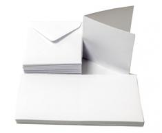 Le Papier Palace 25Â Cartes et enveloppes 17,8Â x 17,8Â cm, Blanc