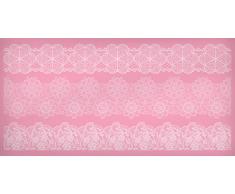 Kitchen Craft SDILACEMAT15 Moule de GlaÃ§age de Dentelle, Plastique, Rose, 9 x 12 x 16 cm