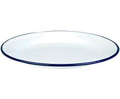 Ibili 901122 Assiette Plate Acier Blanc 22 cm