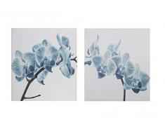 Ardoise & Rose Toile Murale MDF, Bleu, 30 x 1,8 cm