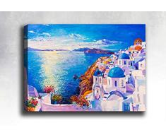 Bonamaison Peinture sur toile, multicolore, 30 x 40 cm - Conçu et fabriqué en Turquie