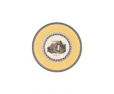 Villeroy & Boch Audun Chasse Assiette Ã pain, 16 cm, Porcelaine Premium, Blanc/Gris/Jaune
