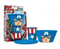 Marvel 53877 Service de table Ã empilerÂ Captain America (Avengers)