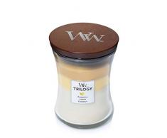 WoodWick Trilogy bougie parfumÃ©e moyenne en jarre avec mÃ¨che qui crÃ©pite, Fruits dÃ©tÃ©, Temps de combustion jusquÃ 60 heures