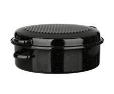 Kochstar 32711038 Cocotte Ovale Sans Bague en Acier Inoxydable Noir TachetÃ© 38 cm