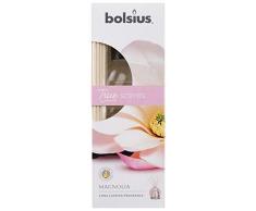 Bolsius Diffuseur darÃ´mes 45 ML avec 8 bÃ¢tonnets, 0% Alcool, Parfum Magnolia, True Scents