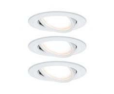 Paulmann 93875 Kit encastrÃ©s Premium Coin Slim, dimmable, rond, orientable, LED 3x6,8W, 2700K, 230V, 51mm, Blanc mat/Alu