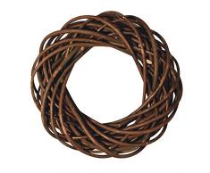 Rayher 65008000 couronne en osier non pelée  30 de diamètre cm x 7 cm  idéale comme couronne de noà «l ou pâque à  la porte ou au centre de la table  aussi pour la décoration murale - marron