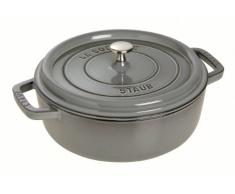 Staub 1112618 Cocotte Ronde Basse Gris Graphite 26 cm