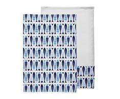 Premier Housewares Pisces Torchons de Cuisine, Bleu, Lot de 2