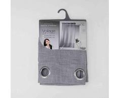 douceur dintÃ©rieur panneau a oeillets 140x280 cm effet lin haltona gris