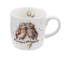 Wrendale by Royal Worcester Mug Birds of a Feather Chouette, Multicolore