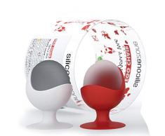 Silicone Zone SZ 409099Â icÃ´nes EI Chaise Vous et Moi Kit de 2Â Coquetier, Poivre et sel, Silicone, Multicolore, 1,12Â x 1,12Â x 1,12Â cm