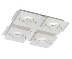 Briloner Leuchten 3534-048 Plafonnier à LED, Plastique, 5 W, Blanc