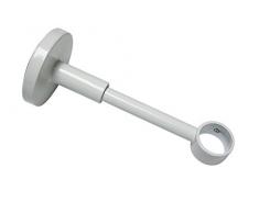 Gardinia Support de Tringle à Rideau avec Plaque de Fixation en métal, pour 1 Tringle, Support fermé, Matériel de Fixation Inclus, Série Chicago, Diamètre: 20 mm, Blanc