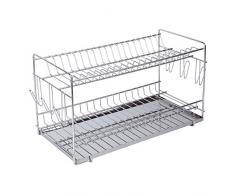 Sauvic 90970 Ãgouttoir à Vaisselle Inoxydable pour 20 Assiettes, INOX
