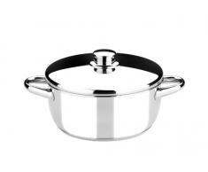 Monix Optima - Faitout 20 cm avec couvercle en acier inoxydable 18/10