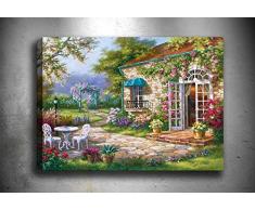 Bonamaison Peinture sur toile, multicolore, 50 x 70 cm
