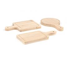 Kikkerland PM18 Lot de 6 Plateaux, Bambou, Wood, 28,2 x 16,9 x 2,5 cm