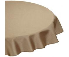 Calitex SXN88CP881A Effet Soie Nappe Polyester Taupe 240 x 180 cm