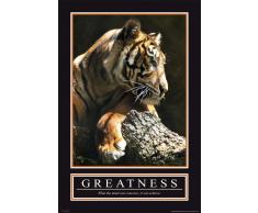 Empire Poster à Message motivant (en Anglais) Greatness + Accessoires de Fixation Multicolore