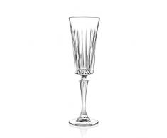 Rcr Timeless Vap Flûte, Verre, Transparent, Confection 6 pièces (lot de 6)