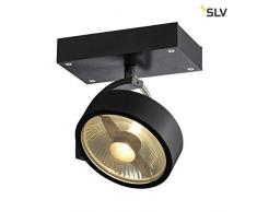 Plafonnier SLV KALU, Aluminium, noir mat, 1 Strahler, GU10 75watts