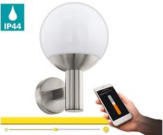 EGLO 97247 Wandleuchte, Acier Inoxydable, E27, 9 W