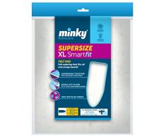 Minky Smart Fit Housse pour Table à Repasser Taille Unique Les Styles Peuvent Varier, Blanc, 145 x 54 cm