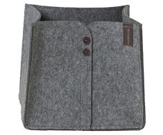 Sealskin Panier de Rangement Felt Panier Ã Linge, Tissu, Gris, 28 x 33 x 30 cm