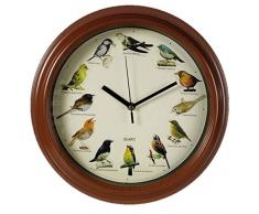 ootb Horloge en matiÃ¨re Plastique aux Voix doiseaux, Multicolore, 33cm