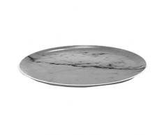 Zak! designs 1303-170 Osmos Assiette, marbre/Blanc