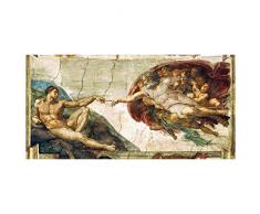 Legendarte Tableau, Impression sur Toile - La CrÃ©ation DAdam Michelangelo Buonarroti - cm. 50x100