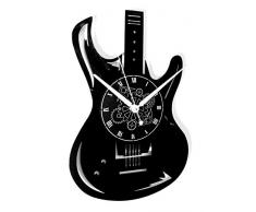 Horloge Murale en Vinyle Cadeau Fait Main DÃ©corations Pour la Maison Home Office Guitare Basse Rock Metal Punk Musique