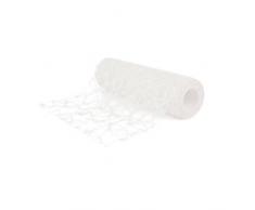 Ma Déco Maison 422350 Papier Décoratif Fibre Sizoweb pour Table Blanc 0,6 x 25 m