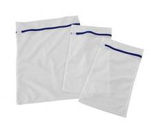 Leifheit Lot de 3 Sacs à Linge en 3 Tailles pour jusquà 2 kg de Linge, Sac de Lavage pour Un Nettoyage en Douceur, Sac de Lavage avec Fermeture Ãclair, matériau résistant jusquà 90°
