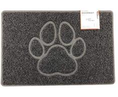 Nicoman â Paillasson avec Impression de Patte en Relief, Paillasson Spaghetti, Noir, Medium (75x44cm)