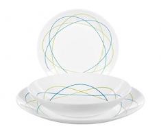 Luminarc 90665 Atra Green Service de Table 18 Pièces Opale