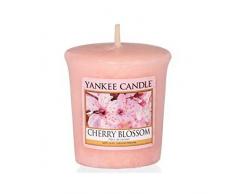 YANKEE CANDLE 1542840E Bougie Votive Fleur de Cerisier, Cire, Rose, 4,6 x 4,2 x 5,3 cm