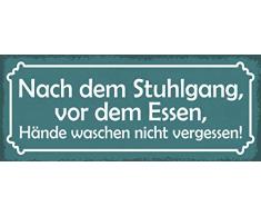 Schatzmix Plaque Murale en tÃ´le avec Inscription en Allemand AprÃ¨s la Chaise Multicolore 27 x 10 cm